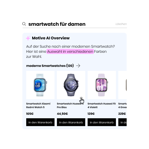 Weniger Schritte zum Hinzufügen zum Warenkorb