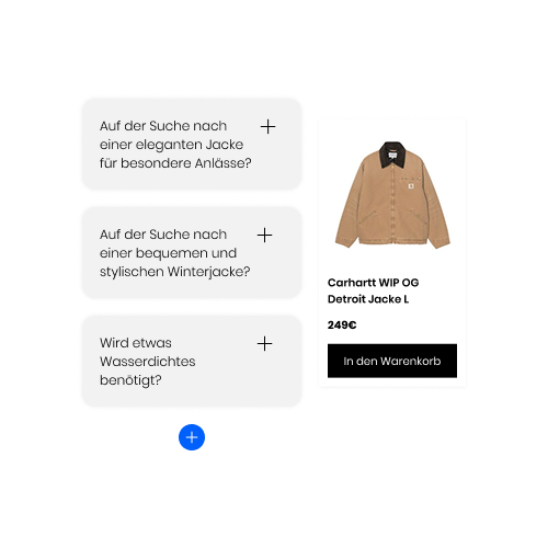 Maßgeschneiderte, klickbare Eingabeaufforderungen