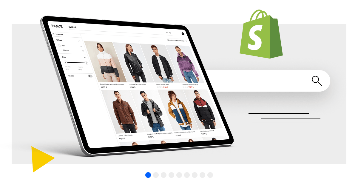 Confronto tra app di ricerca per Shopify: Motive Commerce Search, Shopify Search and Discovery, Searchanise, Fast Simon e Doofinder
